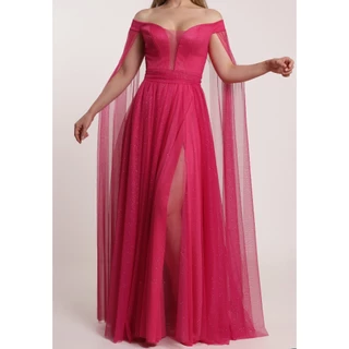 Vestido Longo de festa em tule, madrinha, casamento Ox036