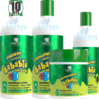 10 KIT MAÇA VERDE HÁBITO COSMÉTICOS COM CHEIRO DE MAÇA VERDE