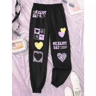 Calça Moletom Estampada Feminina Oversized Despojada Inverno Premium Algodão