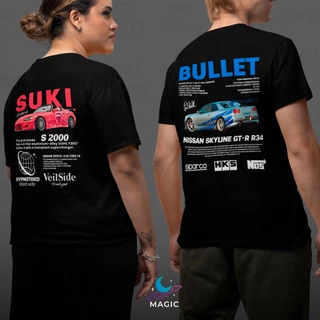 Camisetas Kit Casal Bullet and Suki what’s up, bullet? 100% algodão ALL BLACK