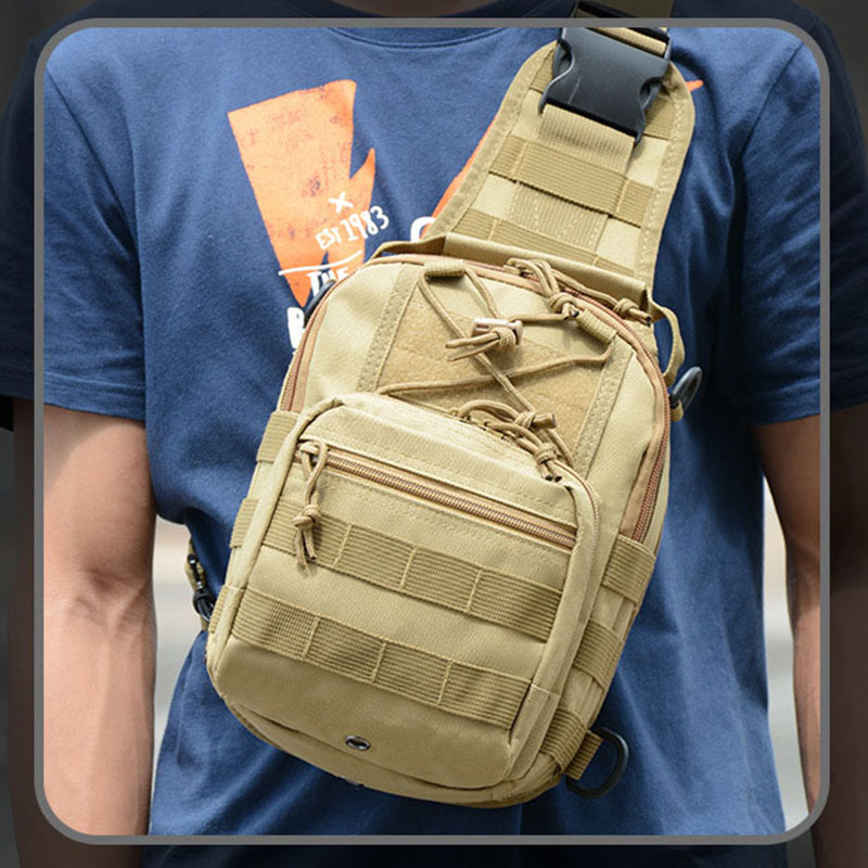 Mochila Bag Transversal Tática Militar com Velcro para Patch