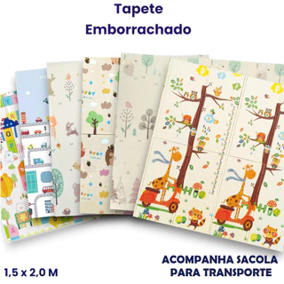 Tapete Tatame Infantil 6mm Emborrachado Dobrável Macio