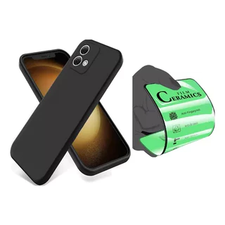 Capa Capinha Aveludada + Película Cerâmica Para Moto G84