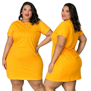 Vestidos Moda Plus Size Moda Evangélica Vestido Liso