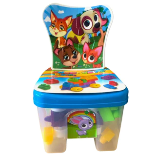 Cadeira infantil didática monta monta blocos Infantil dinossauro fazenda