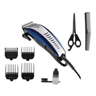 Cortador De Cabelo Mondial Hair Stylo Cr-07 Azul E Prata