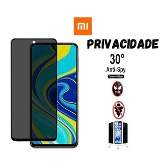 Película Vidro 3D Privacidade Anti Spy Tela Para Redmi/Xiaomi Note 8/Note 9/RM 9A/Note 10 4G /Note 11/POCO X3/POCO F3/POCO M3/POCO C3/POCO X3PRO/POCO X3GT/POCO M4PRO 4g/Note 10/Note 11/NOTE 12/Redmi 8/Redmi 9/Redmi 10