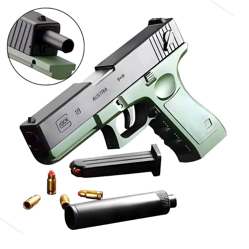 Pistola Glock De Brinquedo Compatível Com Nerf Dardos De Espuma