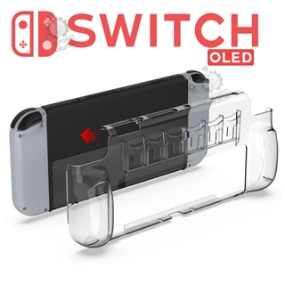 Estojo Case Capa Acrílica Dobe para Nintendo Switch OLED com 6 porta-cartuchos compatível com Dock TNS-1190 c/ nota fiscal