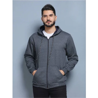 Blusa de frio moletom com zíper e com capuz lisa ótima qualidade Cardigan masculino moda casual