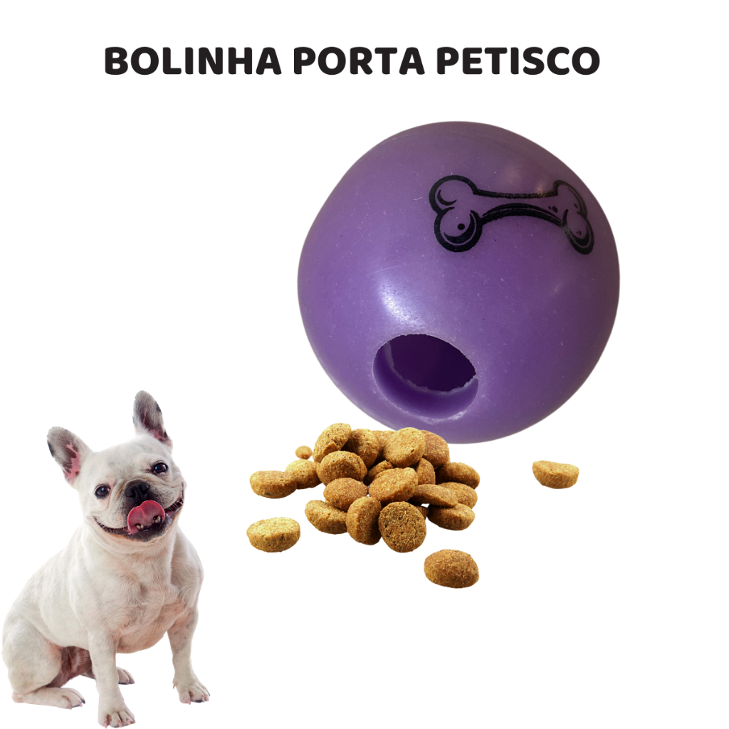 Bolinha Porta Petisco Para Caes Pet Brinquedo Anti Stress