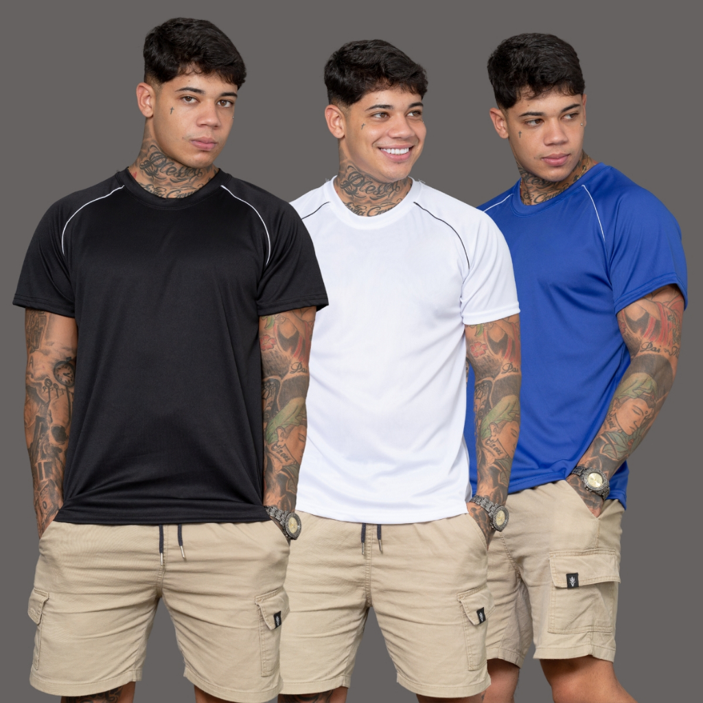 Camisa Dry Fit Masculina Academia Corrida Cross