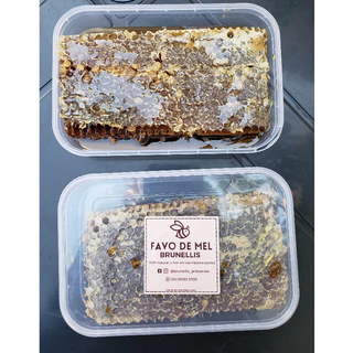 Favo de mel pedaço 300g - pedaço de favo de mel - mel no favo - favo de abelha - favo de mel puro - bandeja de favo