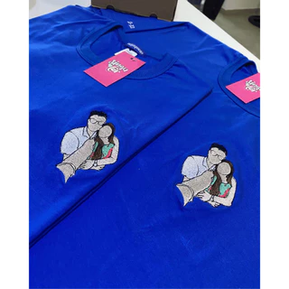Kit Camisetas Bordadas Personalizada - Presente bordado para namorados