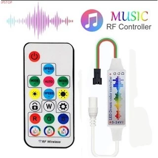 Central Controladora Slim e Controle Com Efeito Vu V.U Chroma SP104e Ritmica Som Musical Para ws2811 ws2812