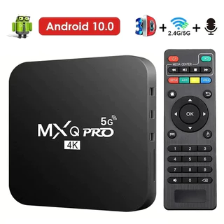 TV Box 4K com Dual WiFi, Vídeo 3D, Media Player, Android 10.0, 4K HD, MXQ-PRO, 2,4, 5G