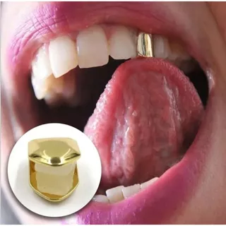Hiphop Ouro Suspensórios Suspensórios Dentes Único Hip Hop Dentes Explosive Dentes Acessórios De Venda Quente