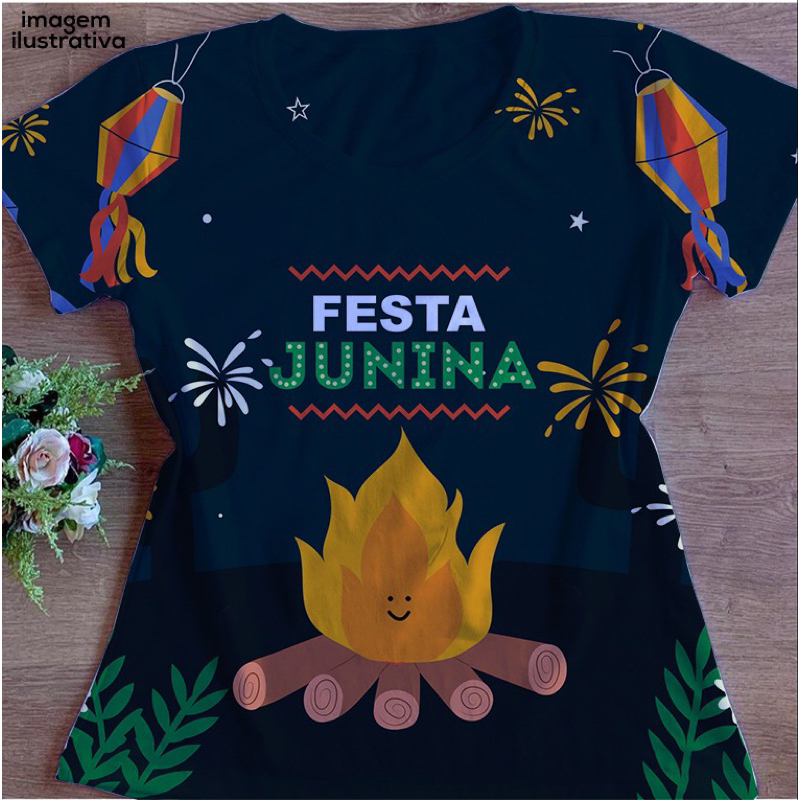 Blusa Feminina Festa Junina São João Quadrilha | Shopee Brasil