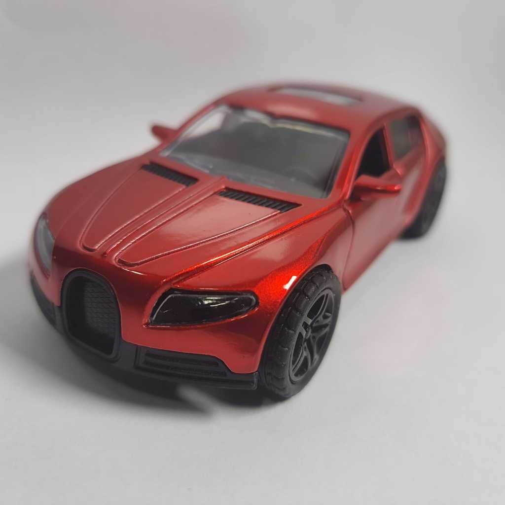 Miniatura carrinho de ferro Modelo Bugatti Chiron 12 cm