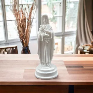 Imagem Santa Terezinha de Mármore Religioso Decoração