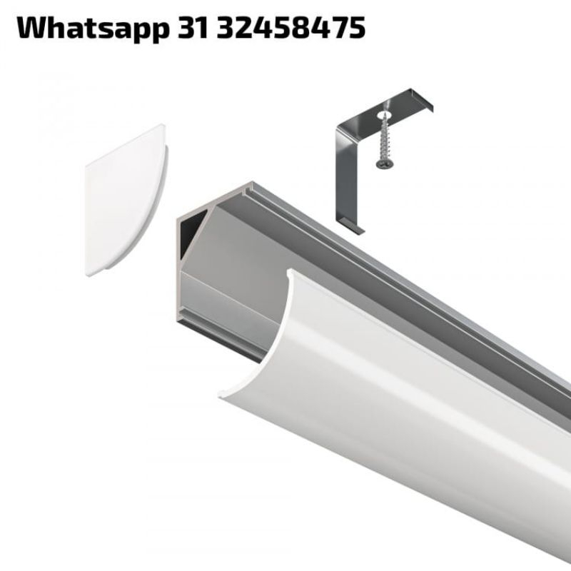 Perfil de LED Sobrepor 20X20 Canto Barra Archi Alumínio