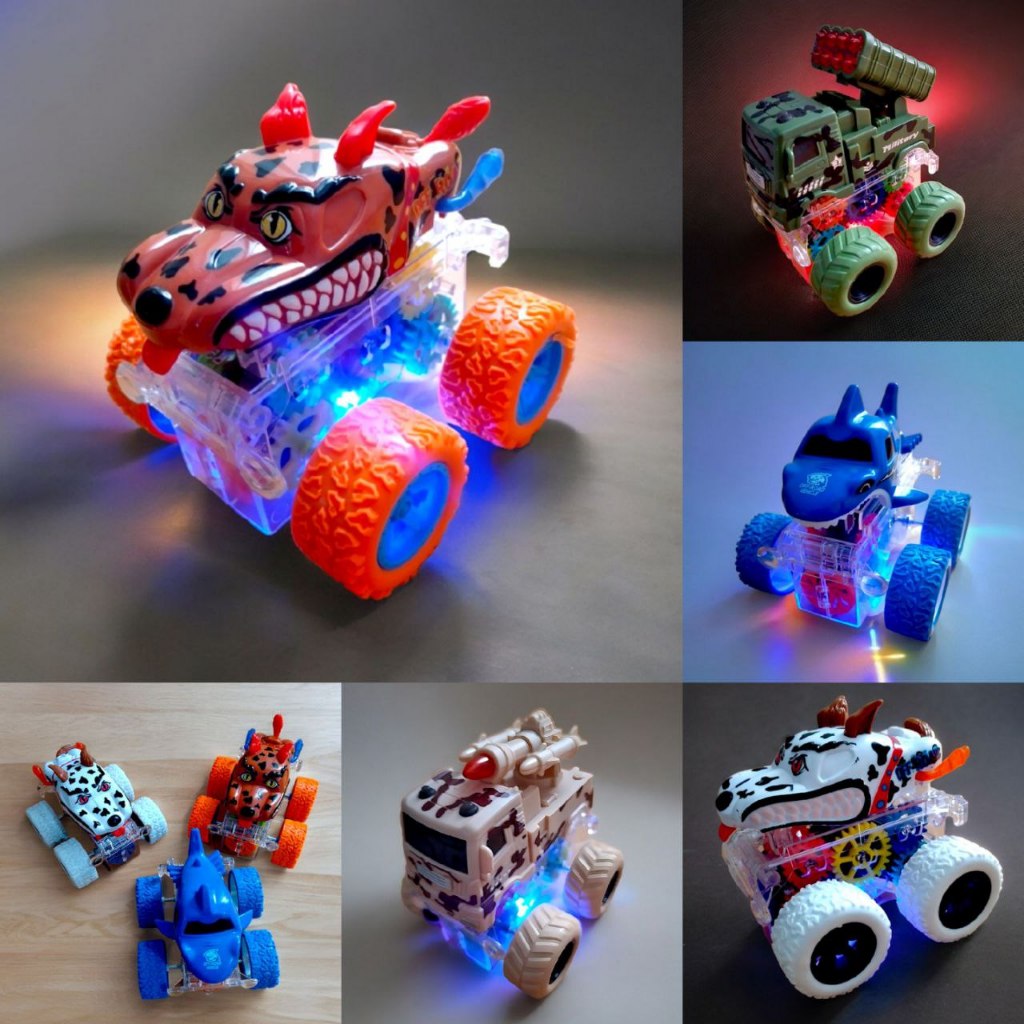 Carrinho De Fricção 300 4x4 Monster Carrinho com led personagem Brinquedo Infantil Carrinhos para criança