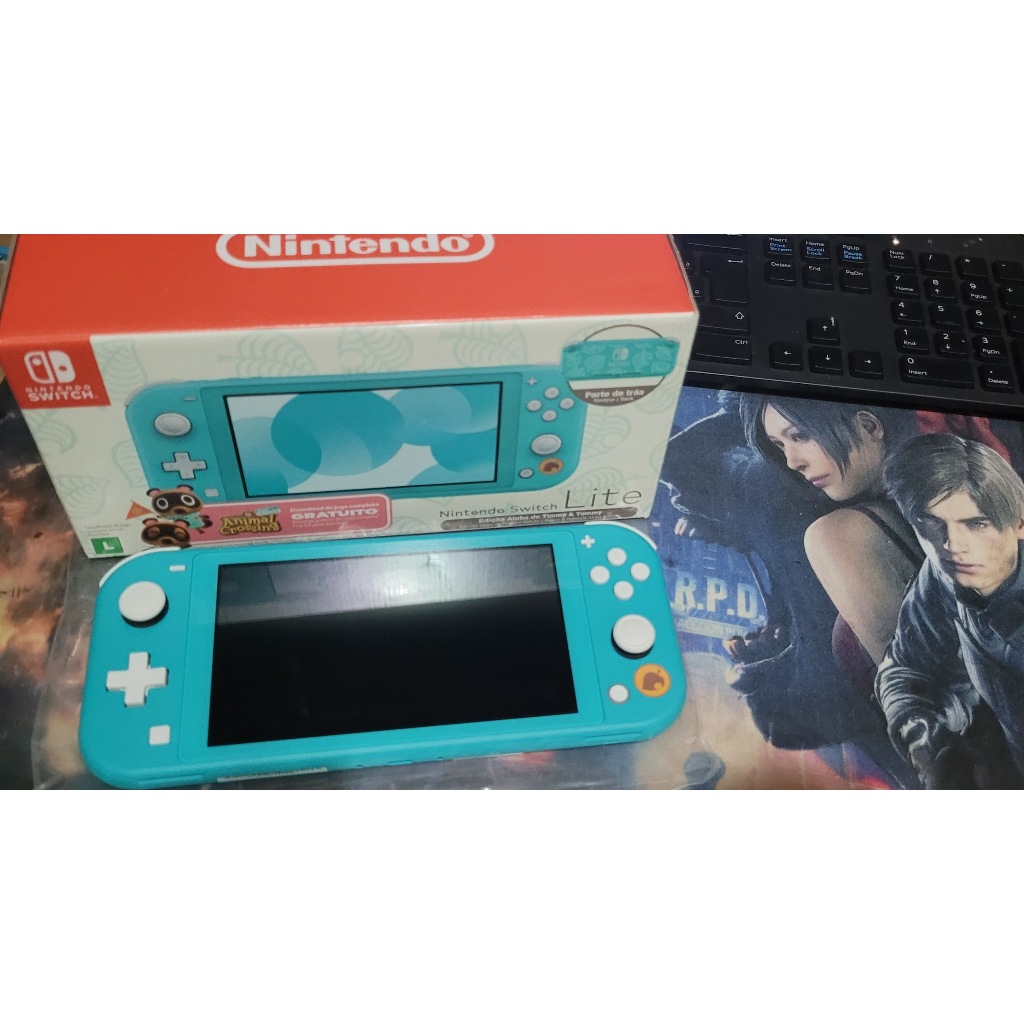 Nintendo Switch Lite + Cartão de 128GB + NF + conta Nintendo com FC 24(bloqueado)