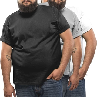 Kit 3 Camisas Plus Size G2 ao G5 100% Algodão Qualidade Superior