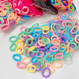 Kit 120 Peças Elasticos de Cabelo Tipo Meia Xuxinha Criança Adulto Rabicó