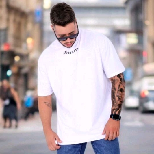 Camiseta Oversized Basic Streetwear Masculina