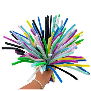 Haste de Chenille 30cm - Mix - 100 unidades - Rizzo Distribuidora