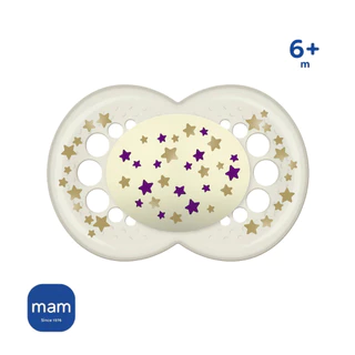 Chupeta Silicone Mam Brilha Escuro Night 6+ M Rosa Meninas Original