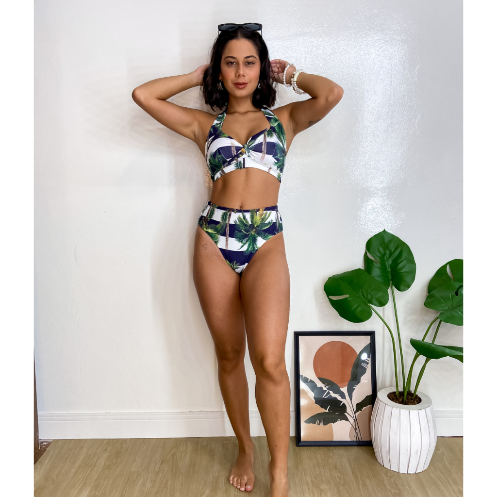 Biquini laço hotpant fio duplo bojo praia piscina