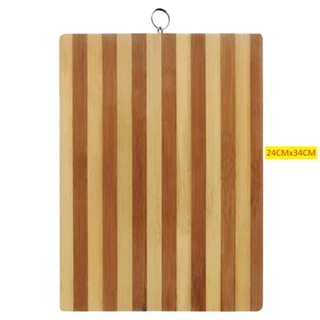Tábua De Corte 24CMx34CMx1.6CM Carne Cozinha Churrasco Resistente Prática Bambu Com Cabo Metálico