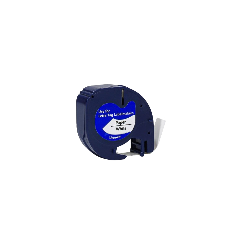 Fita Letratag Compatível Dymo 91200 Papel Branca 12mm | Shopee Brasil