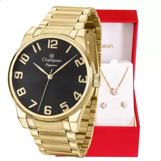 Kit Relógio Feminino Analógico A Prova D’Água Original Presente Moda Gift Aniversário Tendência Estilo Mulher Esposa Namorada Mãe Barato Colar e Brincos CN27652U