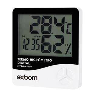 Termo-Higrômetro Digital sem sensor externo para Medição de umidade e temperatura LCD FEPRO-MUT50 EXBOM