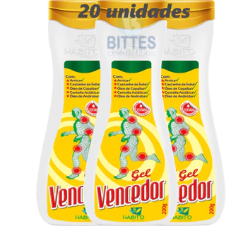 20 Gel Vencedor Hábito cosméticos massageador caixa completa