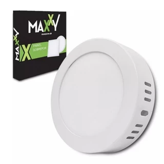 Painel Plafon Redondo Sobrepor 6W Branco Frio Bivolt Luminária de teto ALUMÍNIO E POLICARBONATO