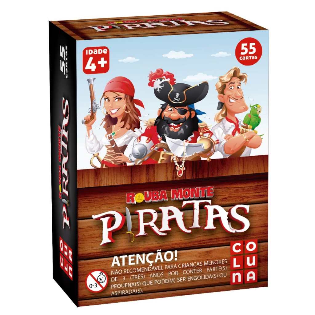 Jogo Rouba Monte Piratas Infantil 55 Cartas Pais e Filhos 916