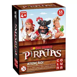 Jogo Rouba Monte Piratas Infantil 55 Cartas Pais e Filhos 916