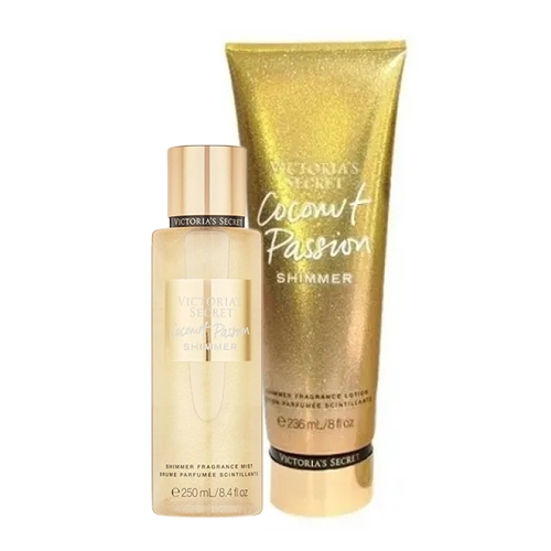 Kit Victorias Secret Coconut Passion Shimmer 236ml Body Splash