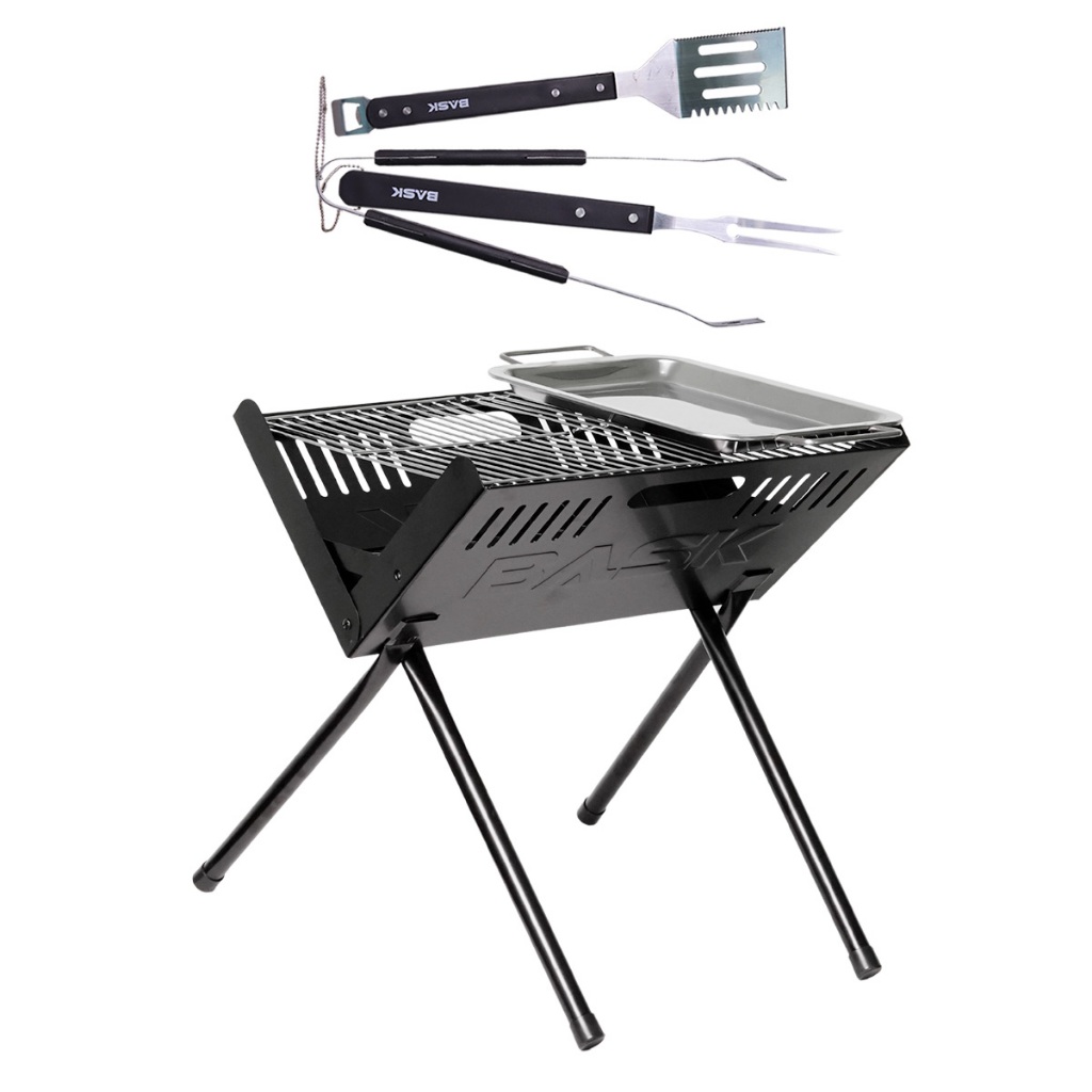 Kit Churrasco Master Churrasqueira Portátil Conjunto de Utensílios Premium Aventura Gourmet em Qualquer Lugar