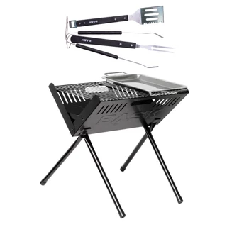 Kit Churrasco Master Churrasqueira Portátil Conjunto de Utensílios Premium Aventura Gourmet em Qualquer Lugar
