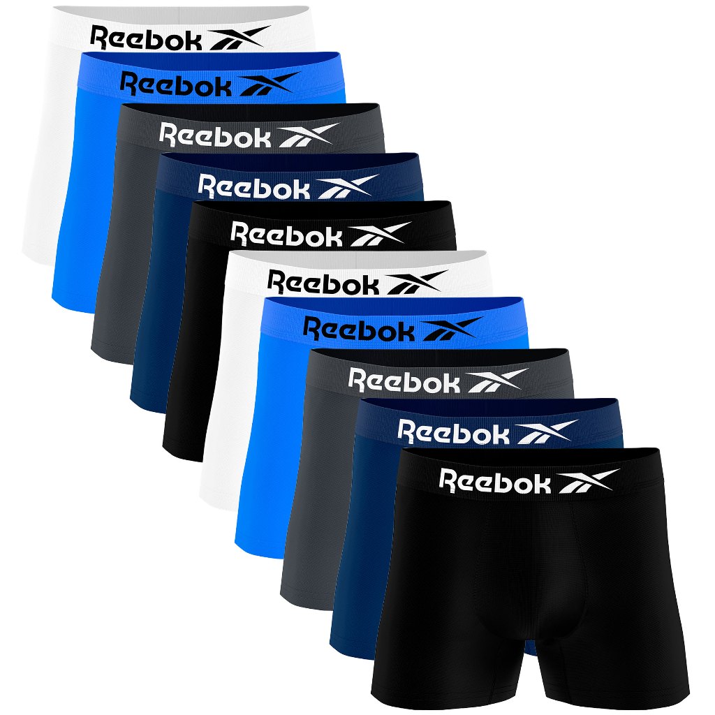 Kit 10 Cuecas Boxer Sem Costura Masculina Adulto Microfibra Reebok Classic Original