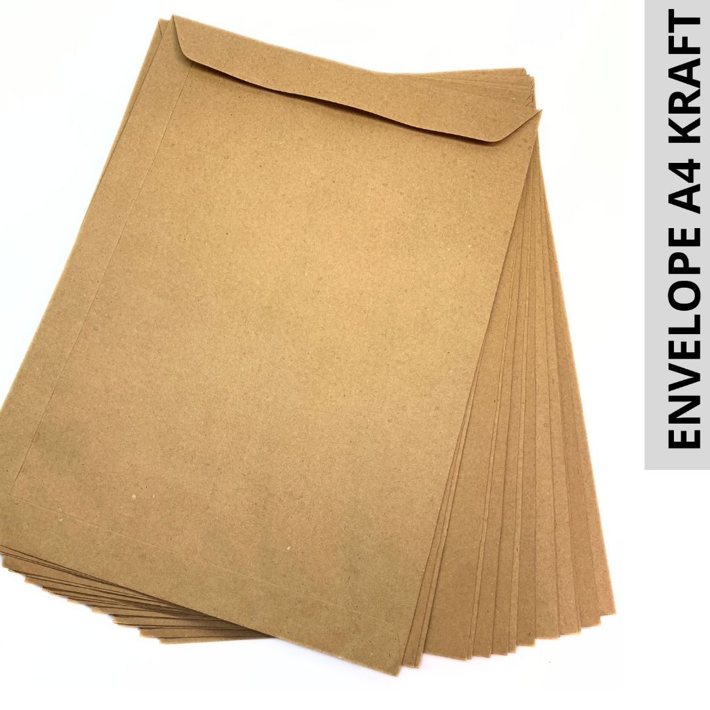 50 Envelopes Kraft Tamanho A4 Para Documentos Tamanho Sulfite Papel ...