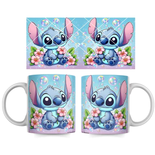 Caneca Personalizada do Stitch VÁRIOS MODELOS OFERTA POR 24 HORAS de Porcelana - Lilo e Stitch 325ml