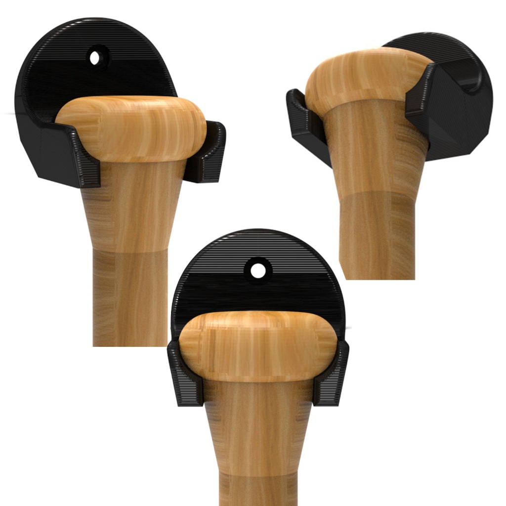 Suporte Parede Para Taco De Baseball E Softball Horizontal Preto - 11
