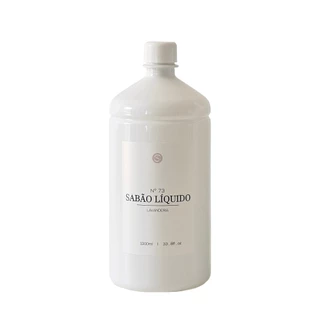 Frasco Branco 1L Rótulo Branco Sabão Líquido Amaciante Alvejante Desinfetante ou Multiuso Para Organização de Lavanderia Minimalista