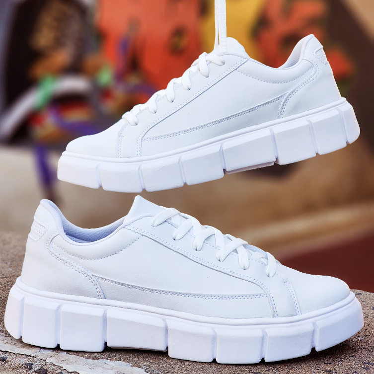 Tenis Oversized Tenis Branco Masculino Solado Alto Sapato Tênis